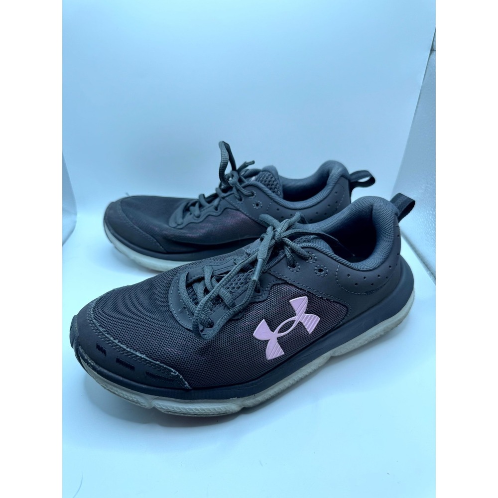 Under Armour Charged Assert 10 3026179-108 Womens 9 Sneaker Gray Running Shoes
